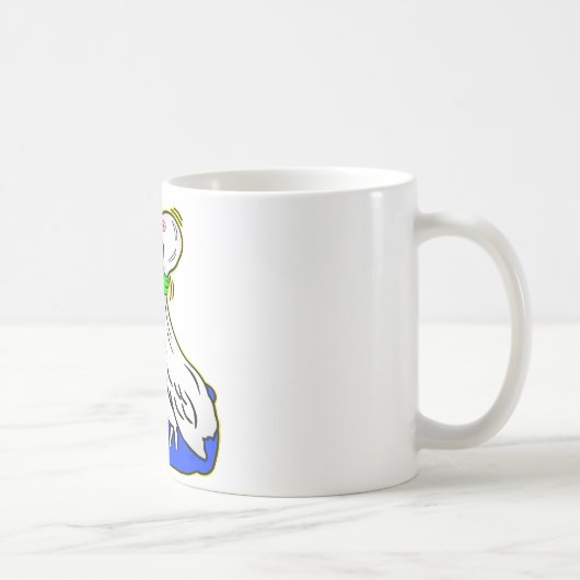 カエルの息苦しい鳥は決してあきらめません コーヒーマグカップ (右)