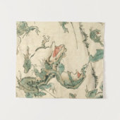 カエルの戦い – 河鍋暁斎 タペストリー (正面(横))