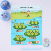 カエルの数ワークシート子供へ チラシ (シングル)