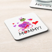 カエルの新しいママのプレゼント コースター (左側)