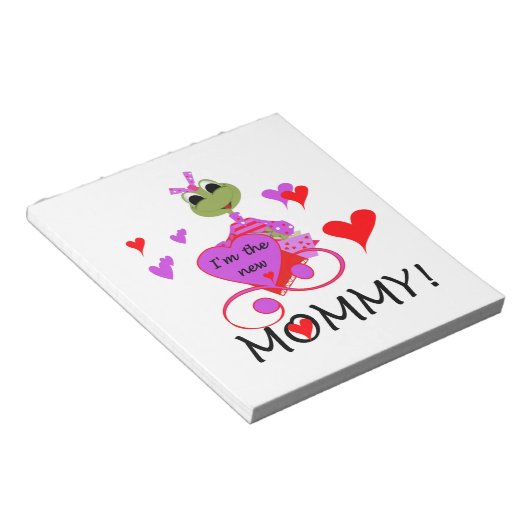 カエルの新しいママのプレゼント ノートパッド (アングル)