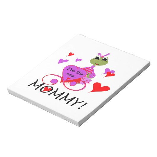 カエルの新しいママのプレゼント ノートパッド (回転)