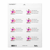 カエルの新しいママのプレゼント ラベル (フルシート)