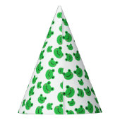 カエルの最初の誕生日パーティクロークグリーングリッター パーティーハット (裏面)