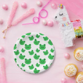 カエルの最初の誕生日パーティクロークグリーングリッター ペーパープレート (パーティー)