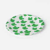 カエルの最初の誕生日パーティクロークグリーングリッター ペーパープレート (アングル)