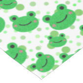 カエルの最初の誕生日p'パーティーフロギーグリーンドット テーブルクロス (アングル)