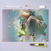 カエルの木の反射フラクタルアート 薄葉紙 (クラフト)