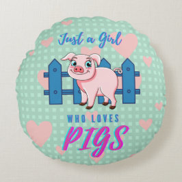 カエルの枕を愛するハート ラウンドクッション