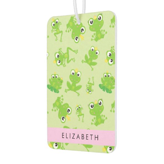 カエルの柄、グリーンカエル、カエルの王子、お名前 カーエアーフレッシュナー (左)