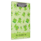 カエルの柄、グリーンカエル、カエルの王子、お名前 クリップボード (右)