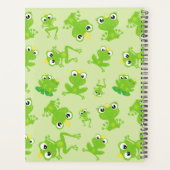 カエルの柄、グリーンカエル、カエルの王子、お名前 プランナー手帳 (裏面)
