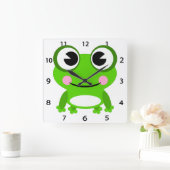 カエルの柱時計 スクエア壁時計 (ホーム)