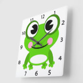 カエルの柱時計 スクエア壁時計 (傾斜)