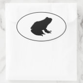 カエルの楕円ロゴ 楕円形シール (バッグ)