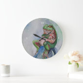 カエルの水彩丸(大)壁時計 ラージ壁時計 (ホーム)