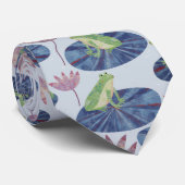 カエルの水色ブルー ネクタイ (ロール)