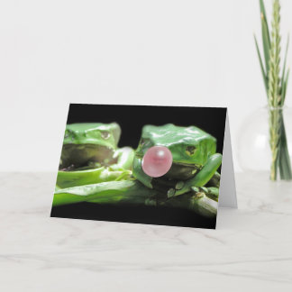 カエルの泡 サンキューカード