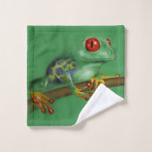 カエルの浴室タオルセット バスタオルセット (ウォッシュタオル)