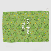 カエルの漫画 ゴルフタオル (横)