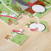 カエルの王子さまを城へ導くゲーム 子供用 ジグソーパズル (側面)