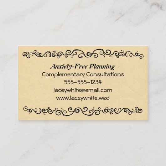 カエルの王子と花嫁 – おとぎ結婚話 名刺 (裏面)