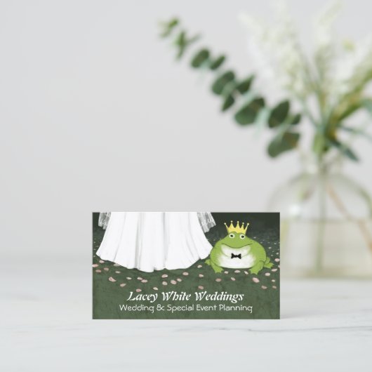 カエルの王子と花嫁 – おとぎ結婚話 名刺 (スタンド正面)