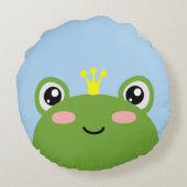 カエルの王子またはプリンセス ラウンドクッション (裏面)