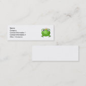 カエルの王子。 幸せなカエル スキニー名刺 (正面/裏面)