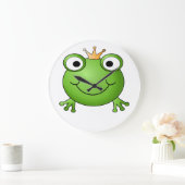 カエルの王子。 幸せなカエル ラージ壁時計 (ホーム)