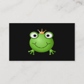 カエルの王子。 王冠を持つ微笑のカエル 名刺 (裏面)