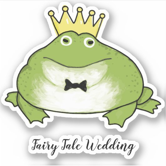 カエルの王子 – Fairy Tale 結婚's - Cute Toad Groom シール (正面)