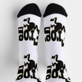 カエルの登山のシルエット ソックス (上部)