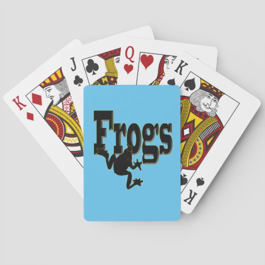 カエルの登山のシルエット トランプ (裏面)
