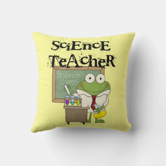 カエルの科学の教師 クッション (裏面)