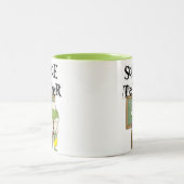 カエルの科学の教師 ツートーンマグカップ (中央)