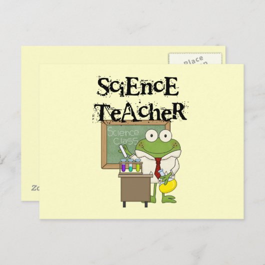 カエルの科学の教師 ポストカード (正面/裏面)