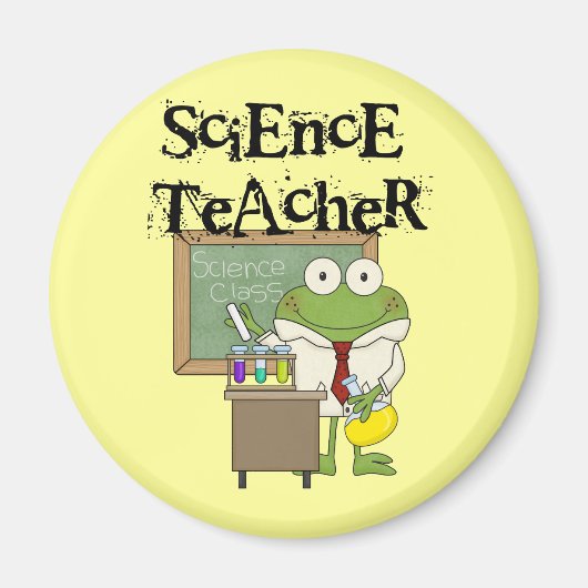 カエルの科学の教師 マグネット (正面)