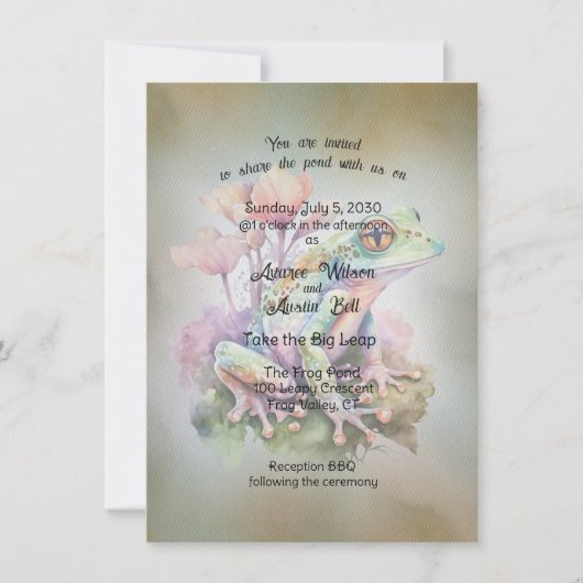 カエルの結婚式 招待状 (正面)