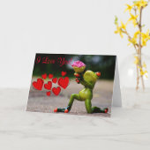 カエルの花束 カード (黄色い花)