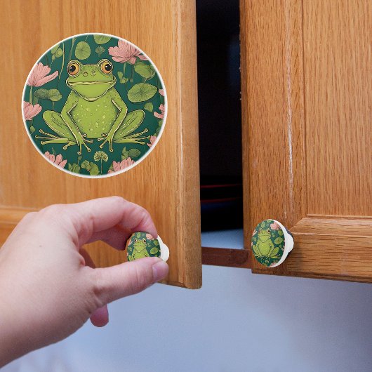 カエルの花 セラミックノブ