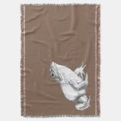 カエルの芸術毛布の牛蛙の芸術のブランケット スローブランケット (正面縦)