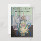 カエルの茶パーティー 招待状 (正面/裏面)