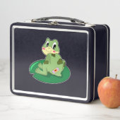 カエルの葉のハート メタルランチボックス (インサイチュ)