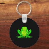 カエルの衣装ハロウィーングリーントートキッズメンズウィメンズB キーホルダー (正面)