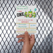 カエルの誕生日お祝い - 1歳！ 招待状