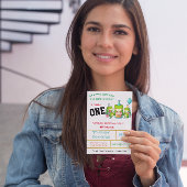 カエルの誕生日お祝い - 1歳！ 招待状