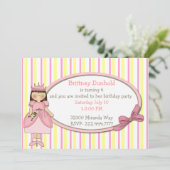 カエルの誕生日のパーティの招待状を持つプリンセス 招待状 (スタンド正面)