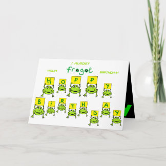 カエルの誕生日カード カード