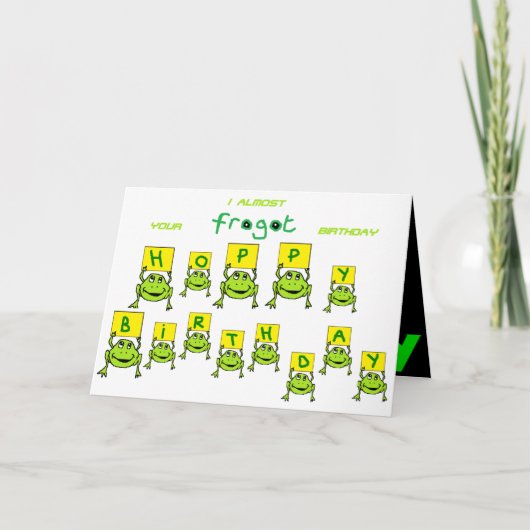 カエルの誕生日カード カード (正面)